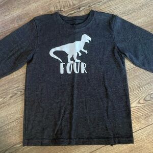 5T 4th birthday dinosaur shirt.